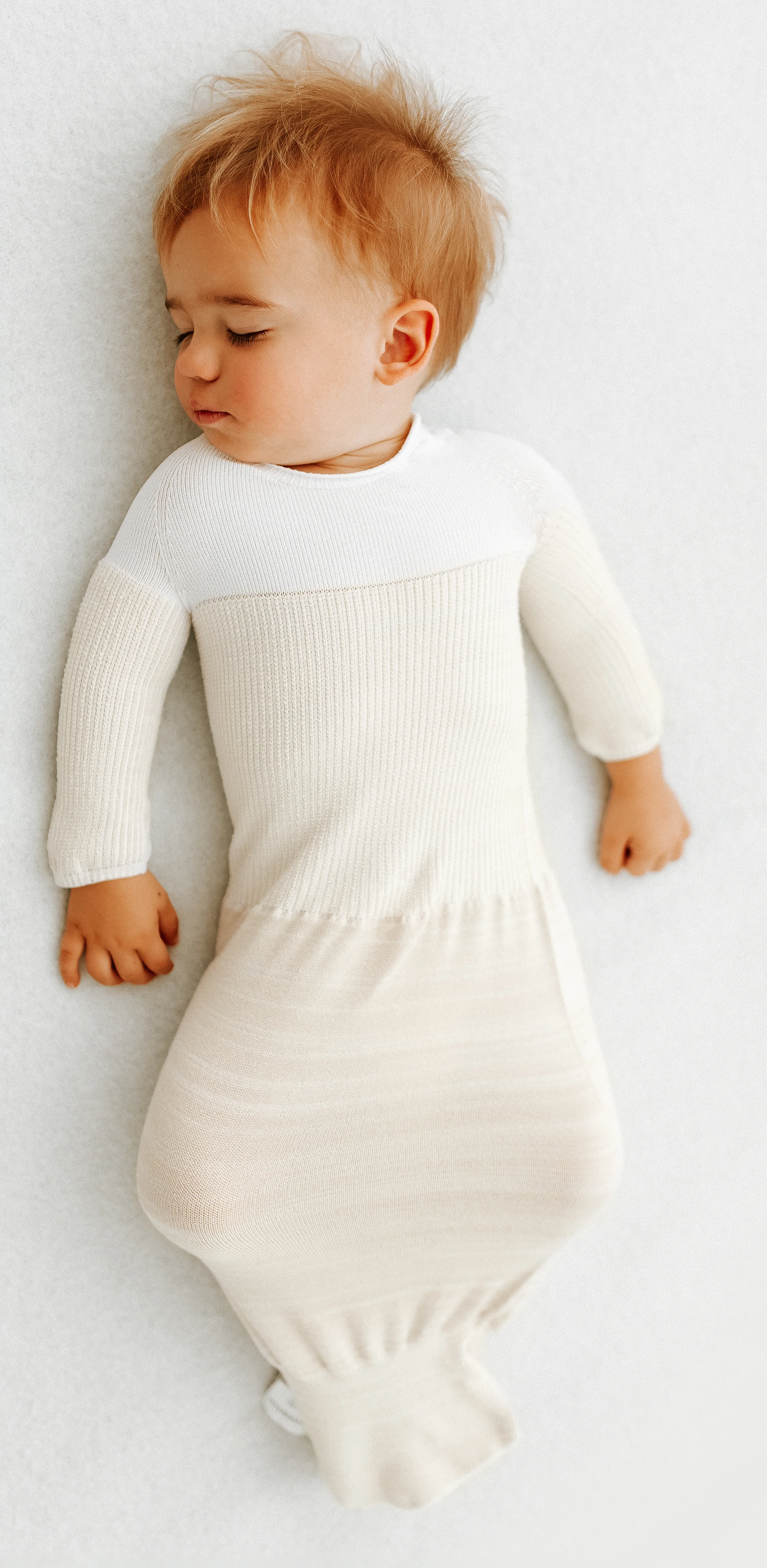 Bamboo Blend Beige Arms Out™ Long Sleeve Sleep Sack - Image 5