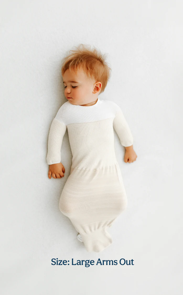 Bamboo Blend Beige Arms Out™ Long Sleeve Sleep Sack - Image 7