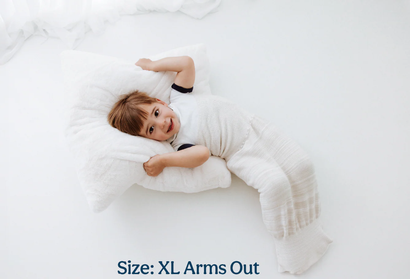 Bamboo Blend Beige Arms Out™ Long Sleeve Sleep Sack - Image 8