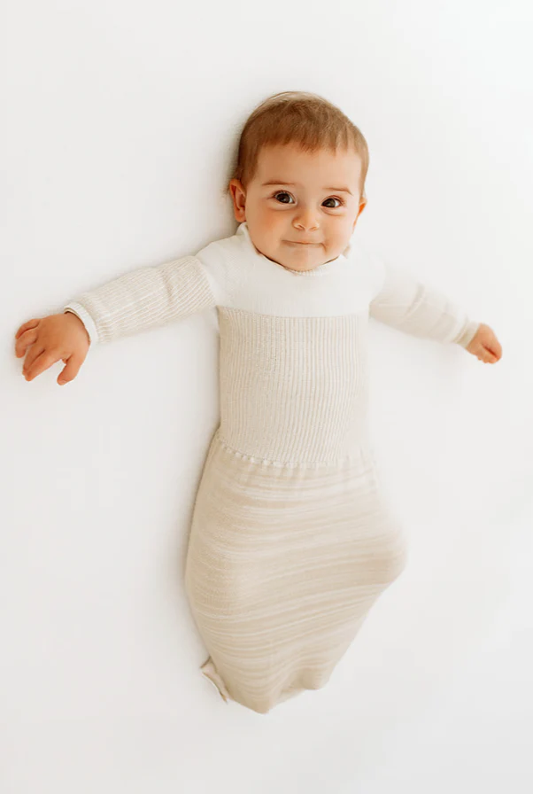 Bamboo Blend Beige Arms Out™ Long Sleeve Sleep Sack - Image 9