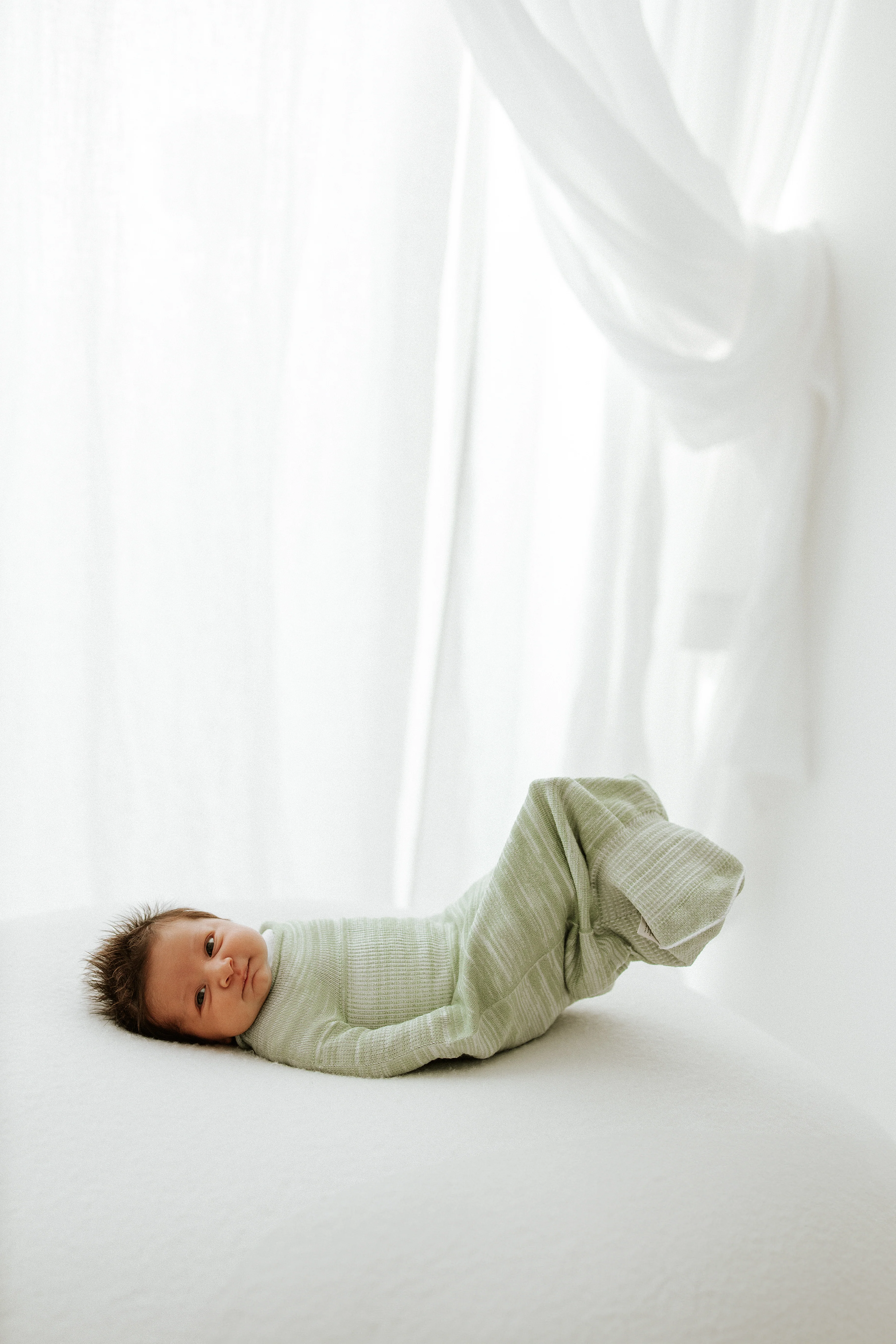 Bamboo Blend Mint Swaddle Sleep Sack - Image 10