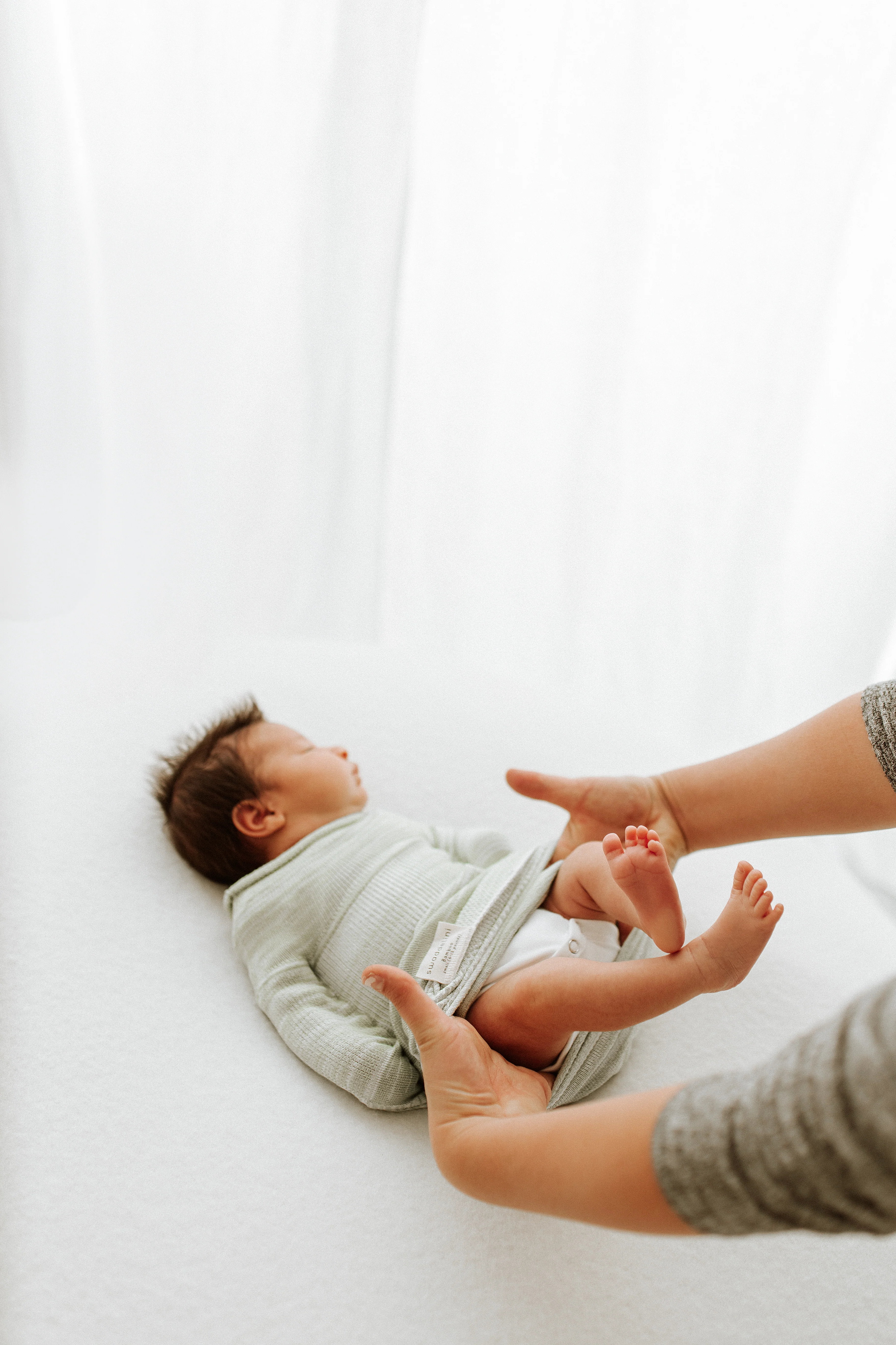 Bamboo Blend Mint Swaddle Sleep Sack - Image 3