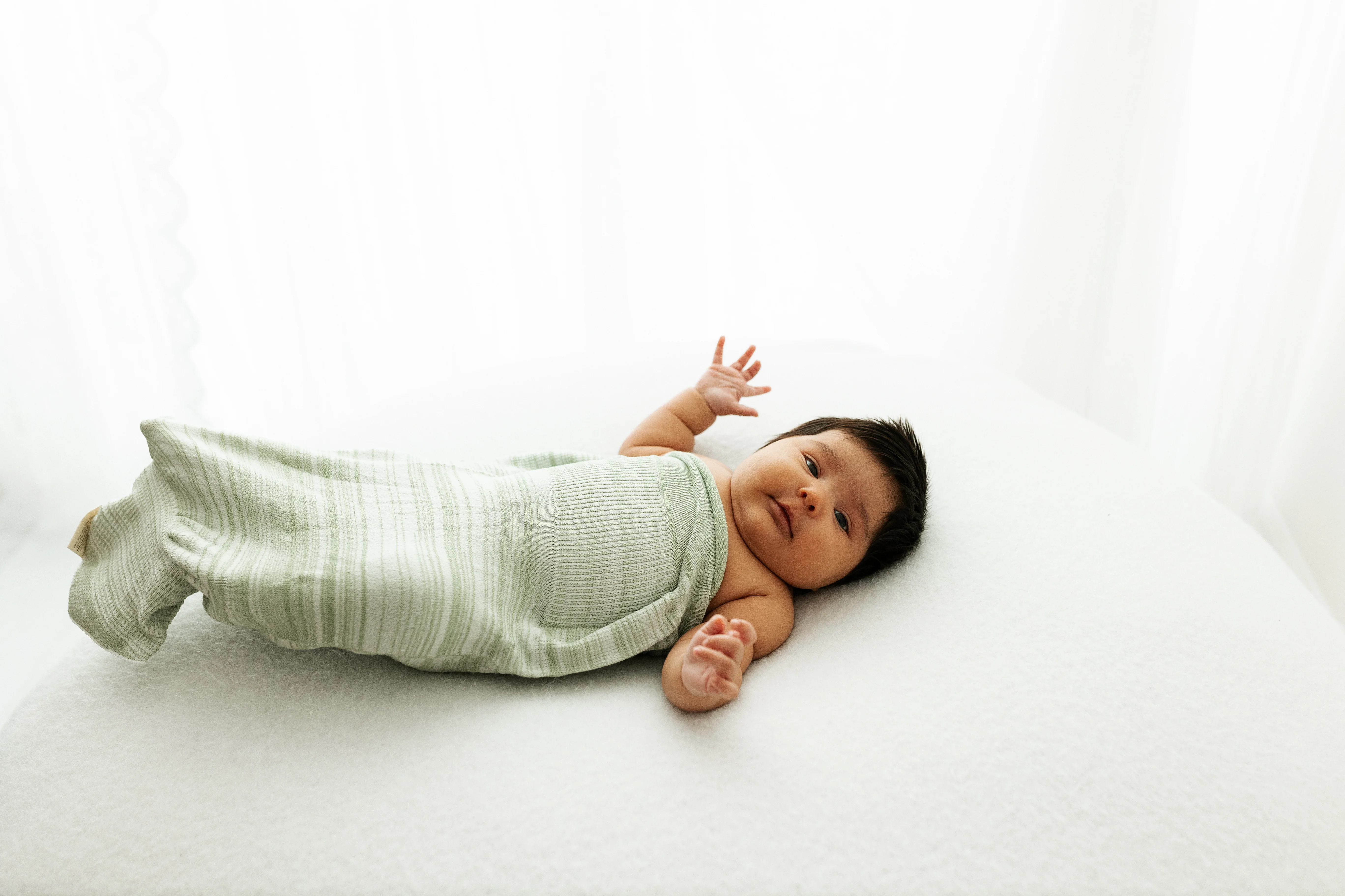 Bamboo Blend Mint Swaddle Sleep Sack - Image 4
